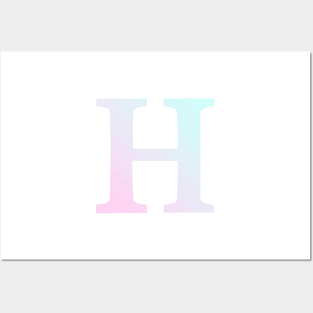 The Letter H Cool Colors Design Posters and Art